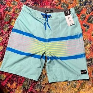 Hurley Blue and Pink Board Shorts Swimwear